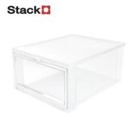 ราคา กล่องรองเท้าฝาหน้า STACKO 28x35x17 ซม. สีใส (1119102)