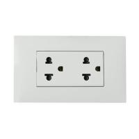 ราคา ชุดเต้ารับคู่ 3 ขา BTICINO SAE2125DBN สีขาว (1127328)