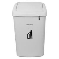 ราคา ถังขยะเหลี่ยมฝาสวิง DKW HH-206P 50 ลิตร สีเทา (1131776)