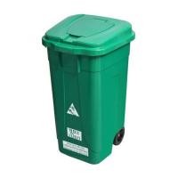 ราคา ถังขยะเหลี่ยม ฝาเปิด-ปิด มีล้อ 100L สีเขียว (1135213)