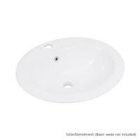 ราคา อ่างล้างหน้าแบบฝังบนเคาน์เตอร์ MOYA LX-6109 สีขาว (1137134)