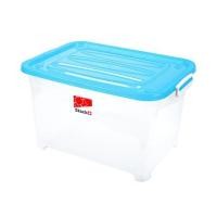 ราคา กล่องเก็บของ มีล้อ ฝาล็อค STACKO S105 A 100 ลิตร 50x70x42 ซม. สีฟ้า (1141879)