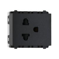 ราคา เต้ารับเดี่ยว 3 ขา มีม่านนิรภัย PHILIPS LEAF สีดำ (1145519)