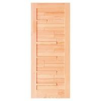D2D ประตูไม้ดักลาสเฟอร์ 90x220 ซม. รุ่น Eco Pine-034