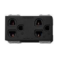 ราคา เต้ารับคู่ 3 ขา PANASONIC WEGN15929 B สีดำ (1156367)