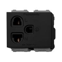 ราคา เต้ารับเดี่ยว 3 ขา มีกราวด์ PANASONIC WEGN 1191 สีดำ (1156412)