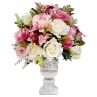 ราคา ดอกกุหลาบในแจกันโรมัน WACH 03 สีขาว/ชมพู (1158900)