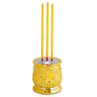 ราคา กระถางธูป LED 3 ดอก CLAIRE 28 ซม. สีเหลืองทอง (1159335)