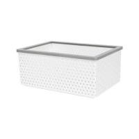 ราคา ตะกร้าผ้าเหลี่ยม PLIM STACK ไซซ์ S สีขาว (1160010)