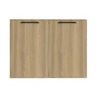 Parazzo บานซิงค์คู่ WPC มือจับดำ 80x60 ซม. สี เนเจอรัลโอ๊ค รุ่น ENZO