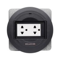 ราคา ชุดเต้ารับฝังพื้นอะลูมิเนียมแบบกลม HACO PPU-22S/P-E2 สีดำ (1163691)
