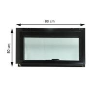 ราคา หน้าต่างบานเปิดกระทุ้ง อะลูมิเนียม มุ้ง WINDOW ASIA F10 80X50 ซม. สีดำ (1164148)