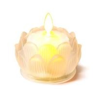 ราคา เทียน LED ดอกบัว CLAIRE 0.06 วัตต์ WARMWHITE 8.5 ซม. สีขาว (1165746)