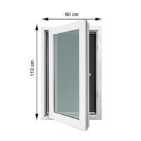 ราคา หน้าต่างบานเปิด UPVC มุ้ง WINDOW ASIA 60X110 ซม. สีขาว (1165840)