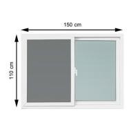 ราคา หน้าต่างบานเลื่อน UPVC S-S มุ้ง WINDOW ASIA 150X110 ซม. สีขาว (1165909)