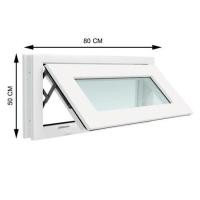 ราคา หน้าต่างบานกระทุ้ง UPVC มุ้ง WINDOW ASIA 80X50 ซม. สีขาว (1165927)