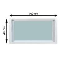 ราคา ช่องแสงหน้าต่าง UPVC WINDOW ASIA 100X40 ซม. สีขาว (1165940)
