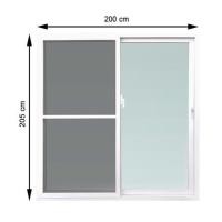 ราคา ประตูบานเลื่อน UPVC S-S มุ้ง WINDOW ASIA 200X205 ซม. สีขาว (1165985)