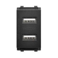 ราคา เต้ารับ USB PHILIPS 1 ช่อง LEAF 2 แอมแปร์ สีดำ (1166184)