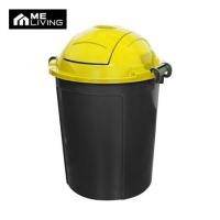ราคา ถังขยะกลมฝาสวิง ME LIVING DUST 62 ลิตร สีดำฝาเหลือง (1166662)