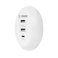 Toshino ปลั๊กแปลง 2USB 2.4A + PD Charger รุ่น TS-3UPD
