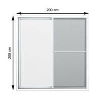 ราคา ประตูบานเลื่อน UPVC S-S HOFFEN PRO 200X205 ซม. สีขาว (1172451)