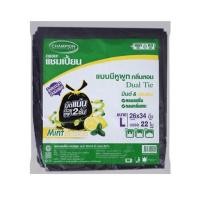 ราคา ถุงขยะหูผูก CHAMPION 26X34 นิ้ว 22 ใบ สีดำ มินต์และเลมอน (1175790)