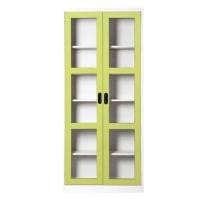 ราคา ตู้เหล็กสูงบานเปิดกระจก KIOSK MAX-082 สีขาว/สีเขียว (1175972)