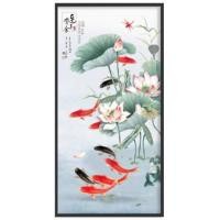 ราคา กรอบรูปภาพปลาคาร์ฟกับดอกบัว DOSEART 40X80 ซม. (1176830)
