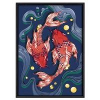 ราคา กรอบรูปภาพปลาคาร์ฟคู่ DOSEART 75x100 ซม. (1177024)