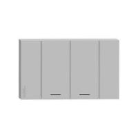 ราคา ชุดสวิตช์ทางเดียว 2 ช่อง SCHNEIDER A7032F_GY สีเทา (1177049)