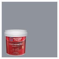 ราคา สีน้ำทาภายนอก NIPPON PAINT WEATHERBOND สี LIBERTY GRAY #NPN1990P กึ่งเงา 9 ลิตร (1177239)