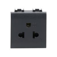 ราคา เต้ารับเดี่ยว 3 ขา+ม่านนิรภัย BTICINO AG5025TWT สีดำ (1178319)