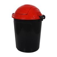 ราคา ถังขยะกลมฝาสวิง ME LIVING DUST 62 ลิตร สีดำฝาแดง (1180228)