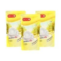 ราคา รีฟิลน้ำยาล้างจาน ACCO กลิ่นเลมอน 550 มล. แพ็ก 3 ชิ้น (1181526)