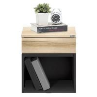 ราคา ตู้ข้างเตียง KONCEPT PATME 40 ซม. สีลินด์เบิร์กโอ๊ค/เทาดำ (1182651)