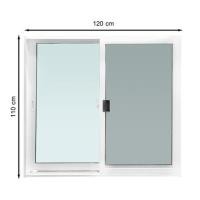 ราคา หน้าต่างบานเลื่อน อะลูมิเนียม S-S มุ้ง AZLE 120X110 ซม. สีขาว (1182932)