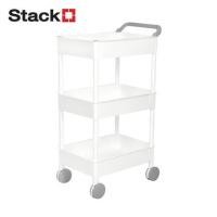 ราคา ชั้นวางของ 3 ชั้น มีล้อ STACKO 51.8x34.5x89.8 ซม. สีขาว (1185377)