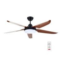 ราคา พัดลมโคมไฟ LED CARINI CN552 สีดำ/น้ำตาล 52 นิ้ว 5 ใบพัด 24 วัตต์ DAYLIGHT/COOLWHITE/WARMWHITE (1185735)