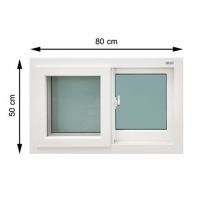 ราคา หน้าต่างบานเลื่อน UPVC S-S มุ้ง VILANN SLIM 80X50 ซม. สีขาว (1189876)