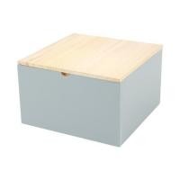 ราคา กล่องไม้มีฝา STACKO MERRY L 25X25X15.5 ซม. สีเทา (1190176)