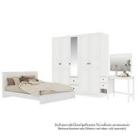 ราคา ชุดห้องนอน 6 ฟุต KONCEPT MONETA พร้อมตู้บานเปิด 200 ซม. สีขาว (1191758)