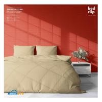 ราคา ผ้าปูที่นอน 7 ฟุต BED CLIP MICROTEX สี BEIGE (1198310)