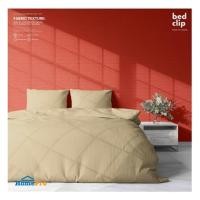 ราคา ผ้าปูที่นอน 8 ฟุต BED CLIP MICROTEX สี BEIGE (1198327)