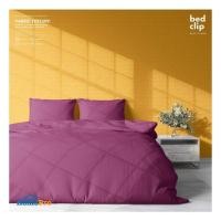 ราคา ผ้าปูที่นอน 4 ฟุต 2 ชิ้น BED CLIP MICROTEX สี DARK PINK (1199184)