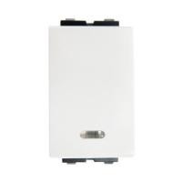 ราคา สวิตช์ 2 ทาง มีไฟ 1 ช่อง ELECKTA BASIC สีขาว (1199204)