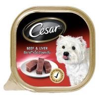 ราคา อาหารเปียกสุนัข CESAR DOG BEEF & LIVER 100 ก. (1203164)