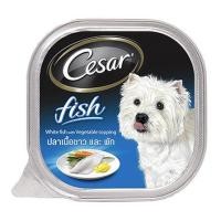 ราคา อาหารเปียกสุนัข CESAR DOG WHITE FISH & VEGETABLE 100 ก. (1203185)