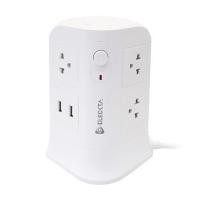 ราคา รางปลั๊กไฟทาวเวอร์ 6 ช่อง 2 สวิตช์ 4 USB ELECKTA 3 ม. สีขาว (1206137)