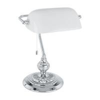 ราคา ไฟตั้งโต๊ะ EGLO BANKER สีขาว/เงิน (1213555)